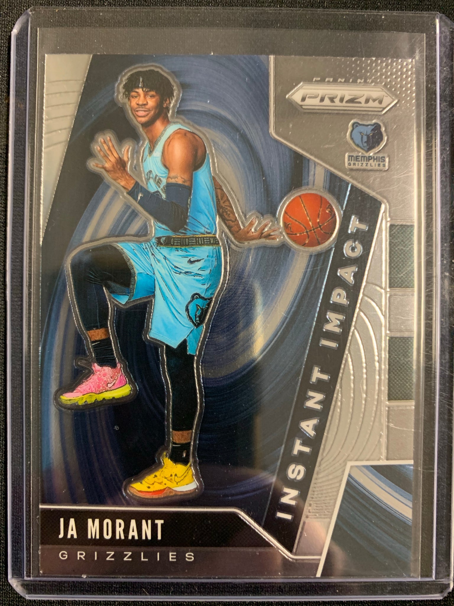 2019 PANINI PRIZM NBA BASKETBALL #12 MEMPHIS GRIZZLIES - JA MORANT INSTANT IMPACT ROOKIE CARD