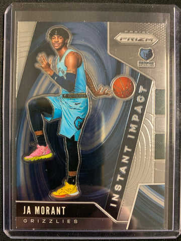 2019 PANINI PRIZM NBA BASKETBALL #12 MEMPHIS GRIZZLIES - JA MORANT INSTANT IMPACT ROOKIE CARD