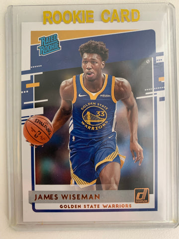 2020-2021 PANINI DONRUSS NBA BASKETBALL #226 GOLDEN STATE WARRIORS - JAMES WISEMAN DONRUSS RATED ROOKIE CARD