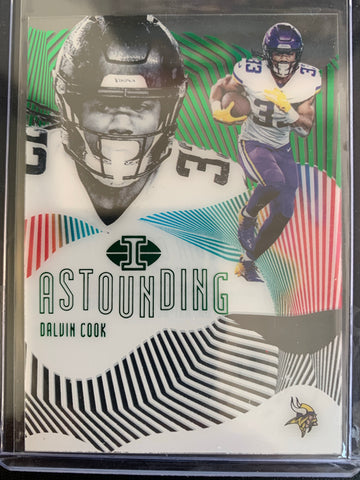 2019 PANINI ILLUSIONS FOOTBALL #AST-DC MINNESOTA VIKINGS - DALVIN COOK ASTOUNDING CLEAR NUMBERED 133/149