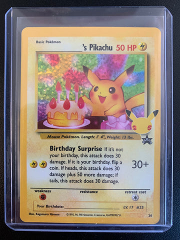 POKEMON 25TH ANNIVERSARY CELEBRATIONS - BIRTHDAY PIKACHU LV.17