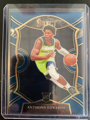 2020-2021 PANINI SELECT NBA BASKETBALL #61 MINNESOTA TIMERWOLVES - ANTHONY EDWARDS CONCOURSE LEVEL ROOKIE CARD