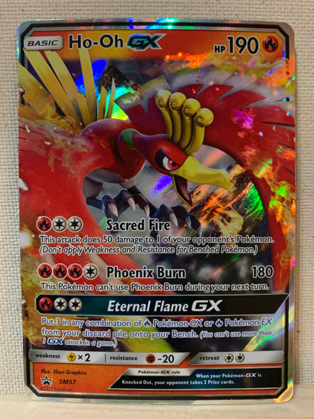 POKEMON HO OH GX BLACK STAR PROMO HOLO FOIL CARD SM57