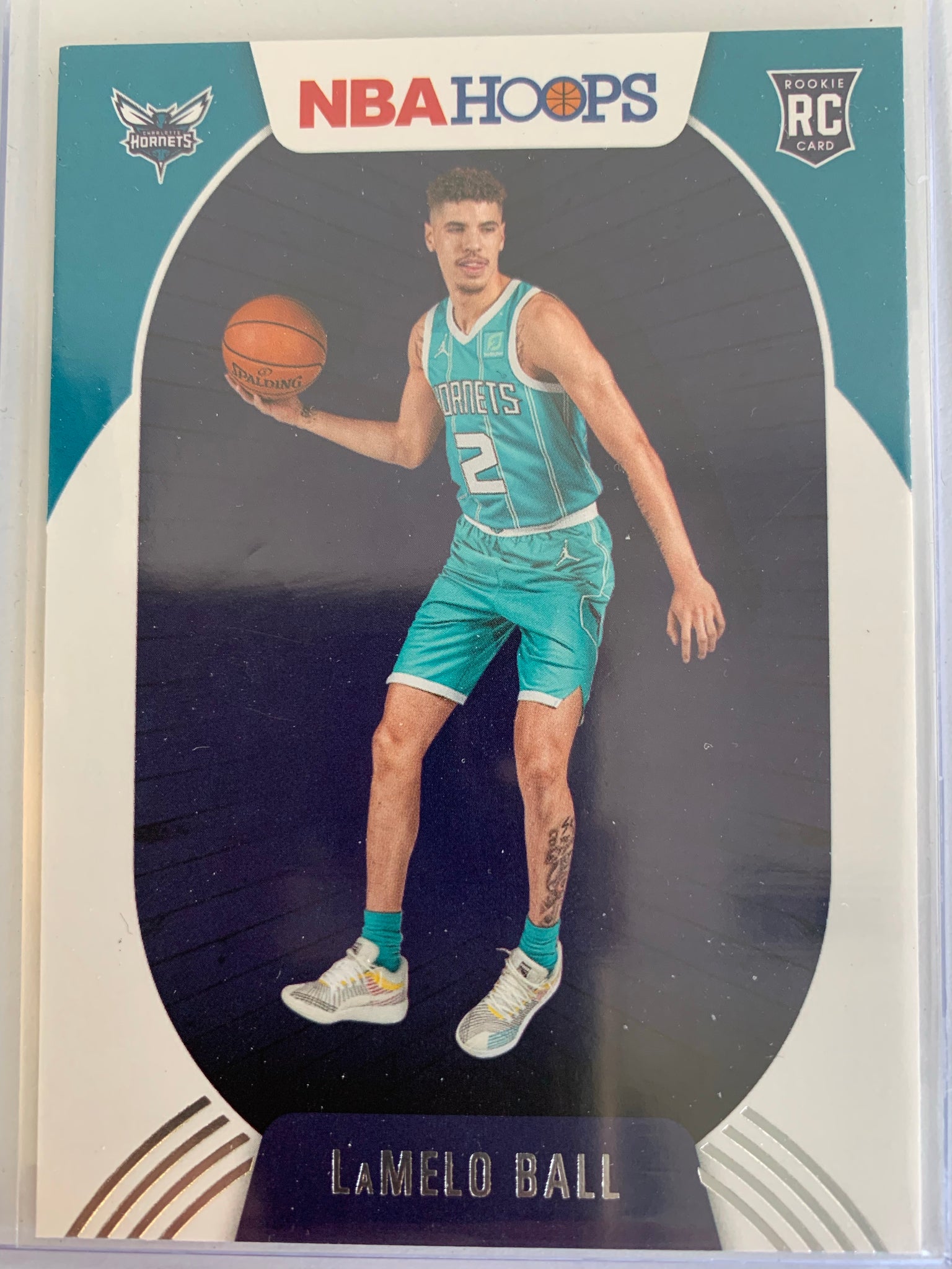 2020-2021 PANINI NBA HOOPS BASKETBALL #223 CHARLOTTE HORNETS - LAMELO BALL BASE ROOKIE CARD