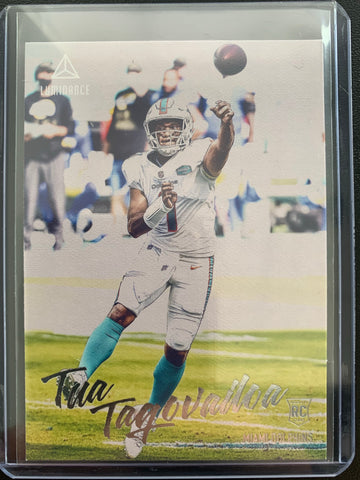 2020 PANINI CHRONICLES LUMINANCE FOOTBALL #202 MIAMI DOLPHINS - TUA TAGOVAILOA ROOKIE CARD