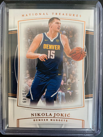 2019-20 PANINI NATIONAL TREASURES BASKETBALL #80 DENVER NUGGETS - NIKOLA JOKIC