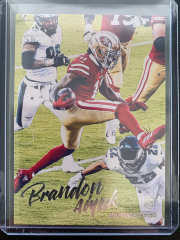 2020 PANINI CHRONICLES LUMINANCE FOOTBALL #219 SAN FRANCISCO 49ERS - BRANDON AIYUK ROOKIE CARD