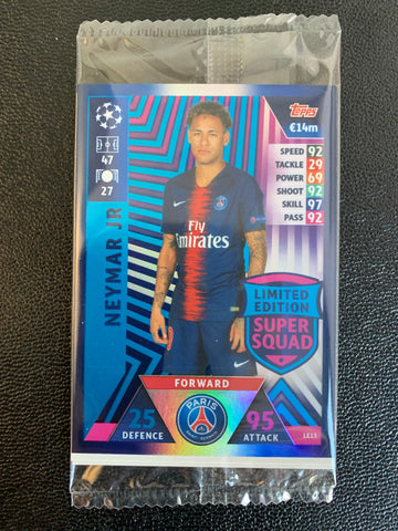 2018-19 TOPPS MATCH ATTAX SUPER SQUAD - NEYMAR JR LIMITED EDITION SUPER SQUAD SEALED!