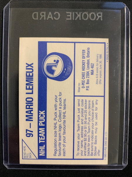 1985-86 O-PEE-CHEE HOCKEY #97 PITTSBURGH PENGUINS - MARIO LEMIEUX ROOKIE STICKER