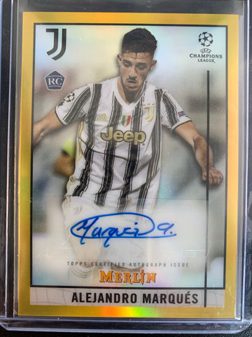 2021 TOPPS MERLIN UEFA CHAMPIONS LEAGUE SOCCER #BCA-AM ALEJANDRO MARQUES AUTO NUMBERED 11/50