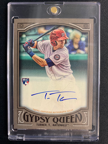2016 TOPPS GYPSY QUEEN BASEBALL #GQA-TT WASHINGTON NATIONALS - TREA TURNER GYPSY QUEEN ROOKIE AUTO NUMBERED 1/1