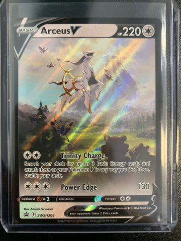 2022 POKEMON SW & SH BRILLIANT STARS ARCEUS V BLACK STAR PROMO SWSH204 - MINT CONDITION