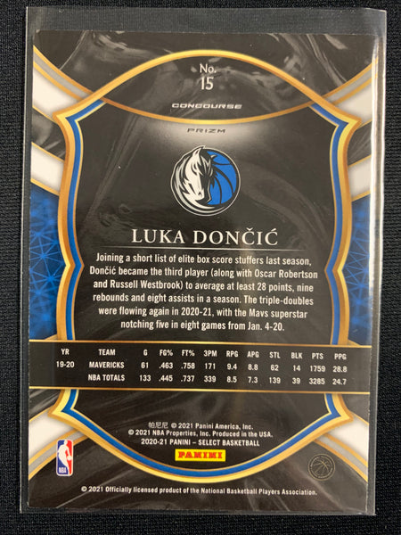 2020-2021 PANINI SELECT NBA BASKETBALL DALLAS MAVERICKS - LUKA DONCIC -  3 CARD LOT
