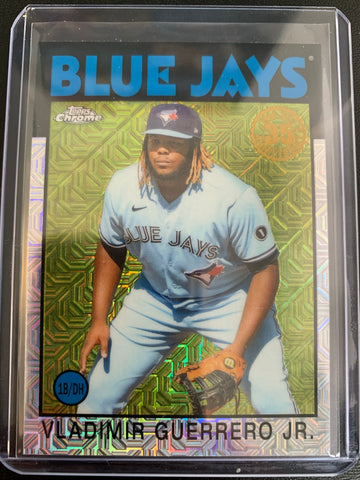 2021 TOPPS SERIES 1 BASEBALL #86BC-35 TORONTO BLUE JAYS - VLADIMIR GUERRERO JR 86 TOPPS SILVER PACK CHROME REFRACTOR CARD