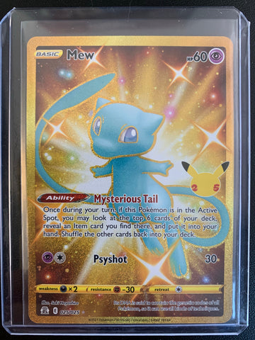 POKEMON 25TH ANNIVERSARY CELEBRATIONS - FULL ART GOLD MEW