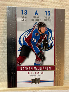 2018-19 TIM HORTONS HOCKEY #GDA-15 COLORADO AVALANCHE - GAME DAY ACTION NATHAN MACKINNON CARD RAW