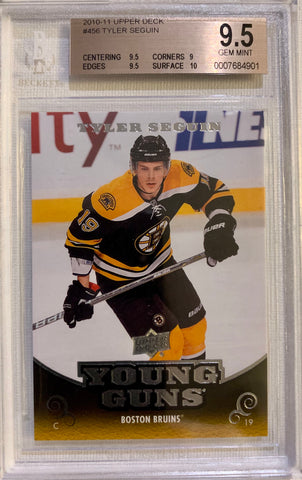 2010-11 UPPER DECK HOCKEY #456 BOSTON BRUINS - TYLER SEGUIN ROOKIE CARD GRADED BGS 9.5 GEM MINT