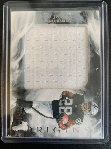 2019 PANINI ORIGINS FOOTBALL #RJJ-8 LAS VEGAS RAIDERS - JOSH JACOBS JUMBO PATCH NUMBERED 034/175