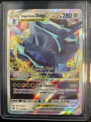 POKEMON SW & SH ASTRAL RADIANCE ORIGIN FORME DIALGA VSTAR ULTRA RARE - 114/189 - PACK FRESH CONDITION