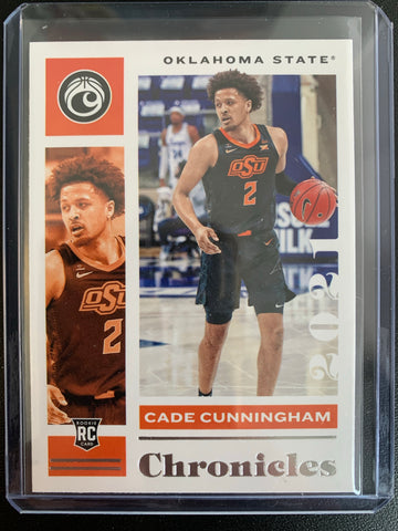 2021 PANINI CHRONICLES DRAFT PICKS BASKETBALL #1 DETROIT PISTONS - CADE CUNNINGHAM CHRONICLES ROOKIE CARD