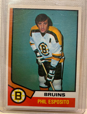 1974-75 O-PEE-CHEE HOCKEY #200 BOSTON BRUINS - PHIL ESPOSITO CARD RAW