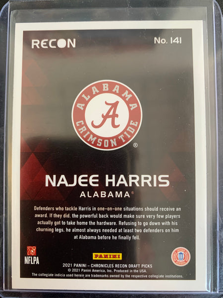 2021 PANINI CHRONICLES DRAFT PICKS FOOTBALL #141 PITTSBURGH STEELERS - NAJEE HARRIS RECON ROOKIE CARD