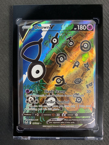 2022 POKEMON SW&SH SILVER TEMPEST UNOWN V ALTERNATE ART RARE 177/195 - PACK FRESH!