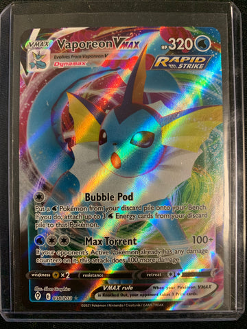 POKEMON SW&SH EVOLVING SKIES -  VAPOREON VMAX ULTRA RARE 030/203