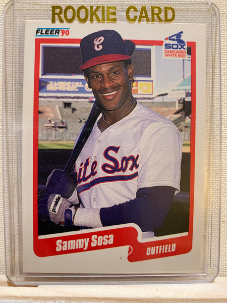 1990-91 FLEER BASEBALL #548 - SAMMY SOSA ROOKIE CARD RAW