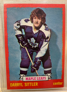 1973-74 O-PEE-CHEE HOCKEY #132 TORONTO MAPLE LEAFS - DARRYL SITTLER CARD RAW