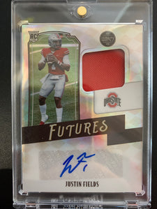 2021 PANINI LEGACY FOOTBALL #FP-JF CHICAGO BEARS - JUSTIN FIELDS FUTURES ROOKIE PATCH AUTOGRAPH NUMBERED 18/75