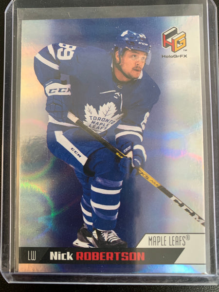 2020-21 UPPER DECK EXTENDED HOCKEY #HG-15 TORONTO MAPLE LEAFS - NICK ROBERTSON HOLOGR-FX ROOKIE CARD