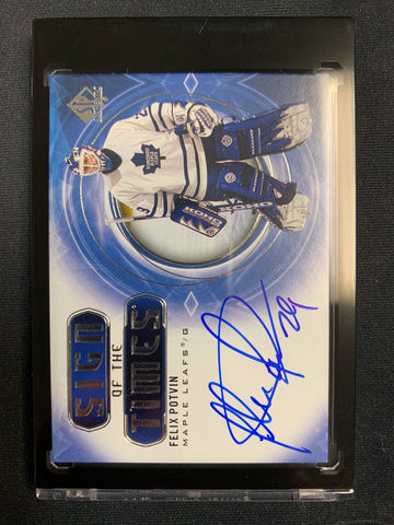2020-21 UD SP AUTHENTIC HOCKEY #SOTT-FP TORONTO MAPLE LEAFS - FELIX POTVIN SIGN OF THE TIMES ON CARD AUTOGRAPH