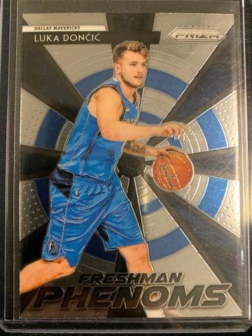 2018-19 PANINI PRIZM NBA BASKETBALL #23 DALLAS MAVERICKS - LUKA DONCIC FRESHMAN PHENOMS INSERT ROOKIE CARD
