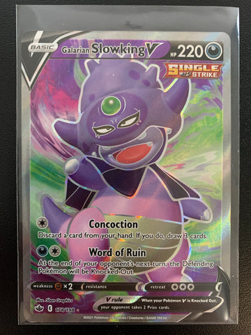 2021 POKEMON SWORD & SHIELD CHILLING REIGN -  GALARIAN SLOWKING V ULTRA RARE FULL ART 178/198