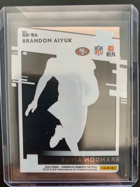 2020 PANINI CHRONICLES DONRUSS FOOTBALL #RR-BA SAN FRANCISCO 49ERS - BRANDON AIYUK CLEARLY DONRUSS RATED ROOKIE CARD