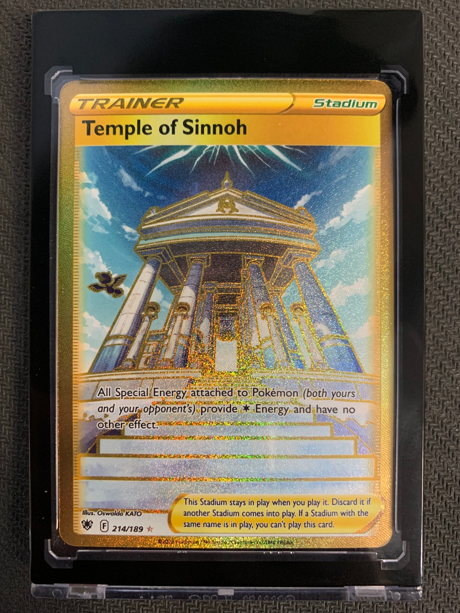 2022 POKEMON SW&SH ASTRAL RADIANCE - TEMPLE OF SINNOH GOLD SECRET RARE # 214/189 - PACK FRESH!