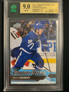 2016-17 UPPER DECK HOCKEY #468 TORONTO MAPLE LEAFS - MITCH MARNER ROOKIE YOUNG GUNS CARD GRADED MNT 9.0 MINT