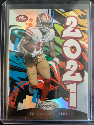 2021 PANINI CERTIFIED FOOTBALL #2021-13 SAN FRANCISCO 49ERS - BRANDON AIYUK GRAFFITI INSERT