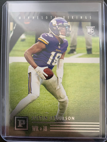 2020 PANINI CHRONICLES PANINI FOOTBALL #PA-23 MINNESOTA VIKINGS - JUSTIN JEFFERSON ROOKIE CARD