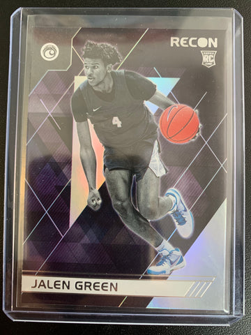 2021 PANINI CHRONICLES DRAFT PICKS BASKETBALL #124 HOUSTON ROCKETS - JALEN GREEN CHRONICLES RECON ROOKIE CARD