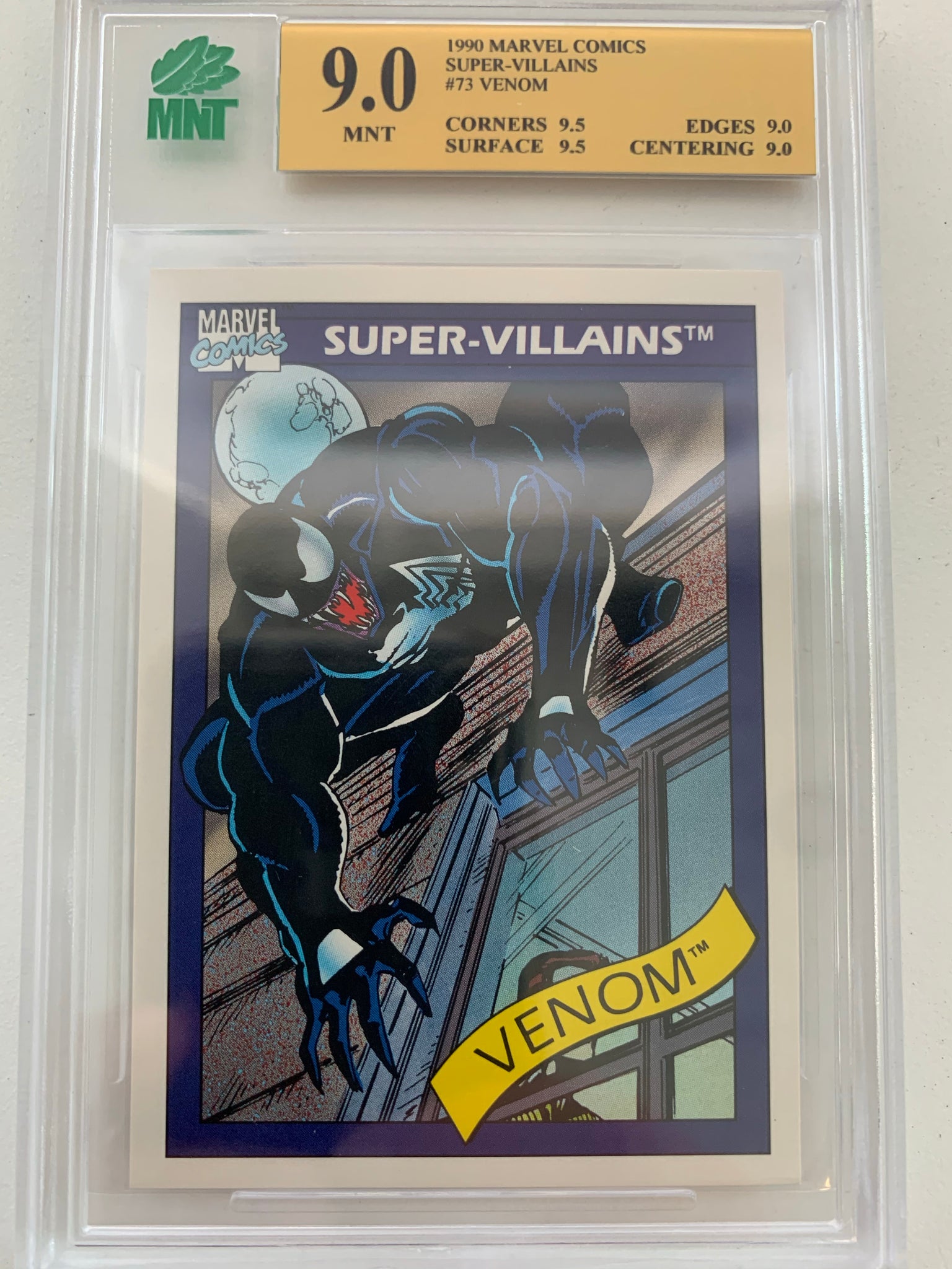 1990 MARVEL COMICS SUPER-VILLAINS - #73 - VENOM GRADED MNT 9.0 MINT