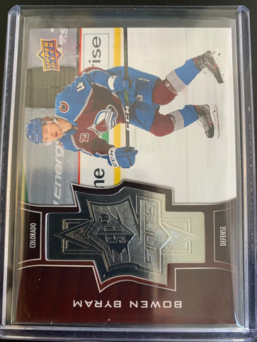 2020-21 UPPER DECK EXTENDED HOCKEY #SF-36 COLORADO AVALANCHE - BOWEN BYRAM SPX FINITE INSERT ROOKIE CARD NUMBERED 1006/2999