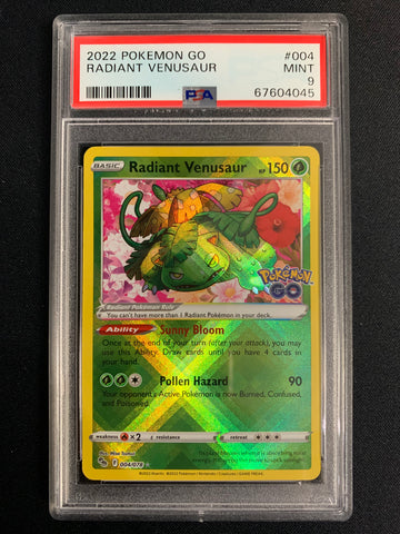 2022 POKEMON GO RADIANT VENUSAUR #004/078 - GRADED PSA 9 MINT