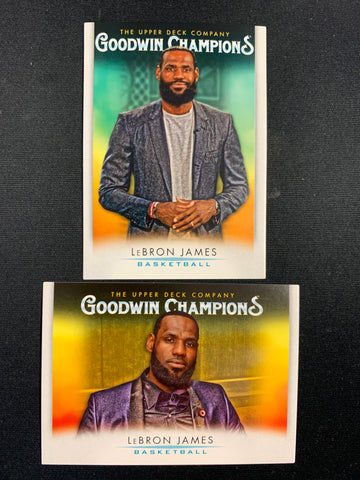 2021 UPPER DECK GOODWIN CHAMPIONS - LEBRON JAMES 2 CARD LOT