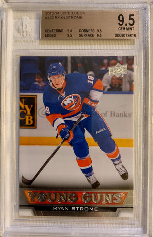 2013-14 UPPER DECK HOCKEY #482 NEW YORK ISLANDERS - RYAN STROME ROOKIE CARD GRADED BGS 9.5 GEM MINT