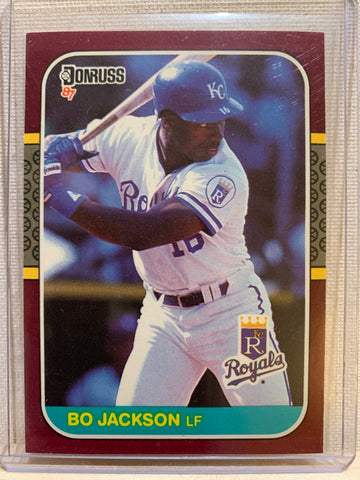 1987-88 DONRUSS BASEBALL #205 - OPENING DAY BO JACKSON ROOKIE CARD RAW