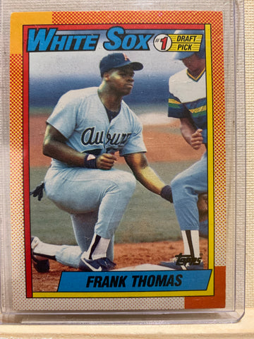 1990-91 TOPPS BASEBALL #414 - FRANK THOMAS ROOKIE CARD RAW