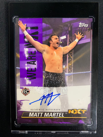 2021 TOPPS WWE NXT WRESTLING #A-MM - MATT MARTEL AUTHENTIC ON CARD AUTOGRAPH NUMBERED 16/75