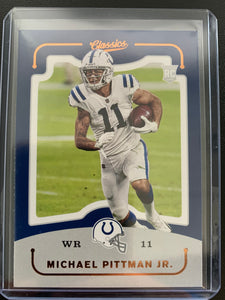 2020 PANINI CHRONICLES CLASSICS FOOTBALL #CL-21 INDIANAPOLIS COLTS - MICHAEL PITTMAN JR ROOKIE CARD